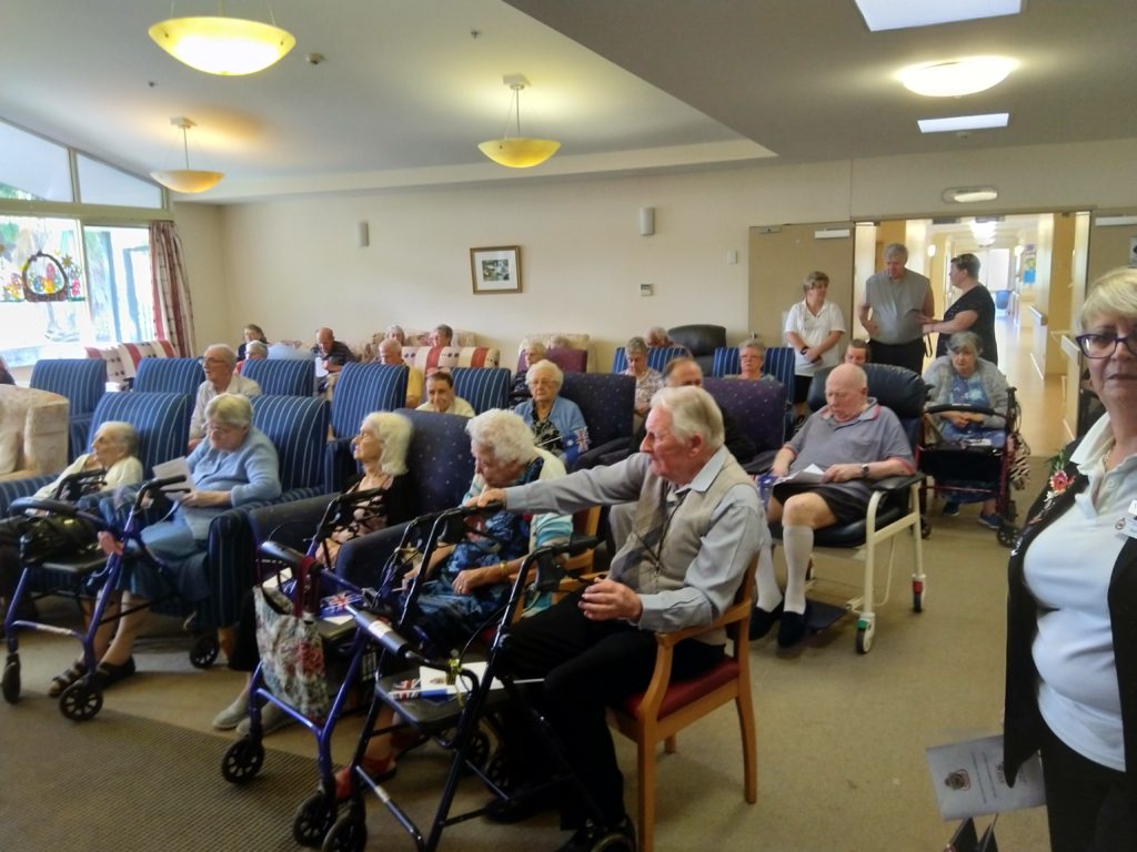 ANZAC Day 2019 Nursing home visits – Doyalson Wyee RSL Sub Branch